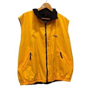 FarWest Yellow Puffer Vest Zip Front Utility Outdoor Gorpcore Men’s XL TG